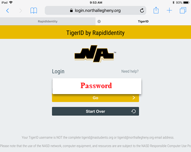 Tiger ID Password